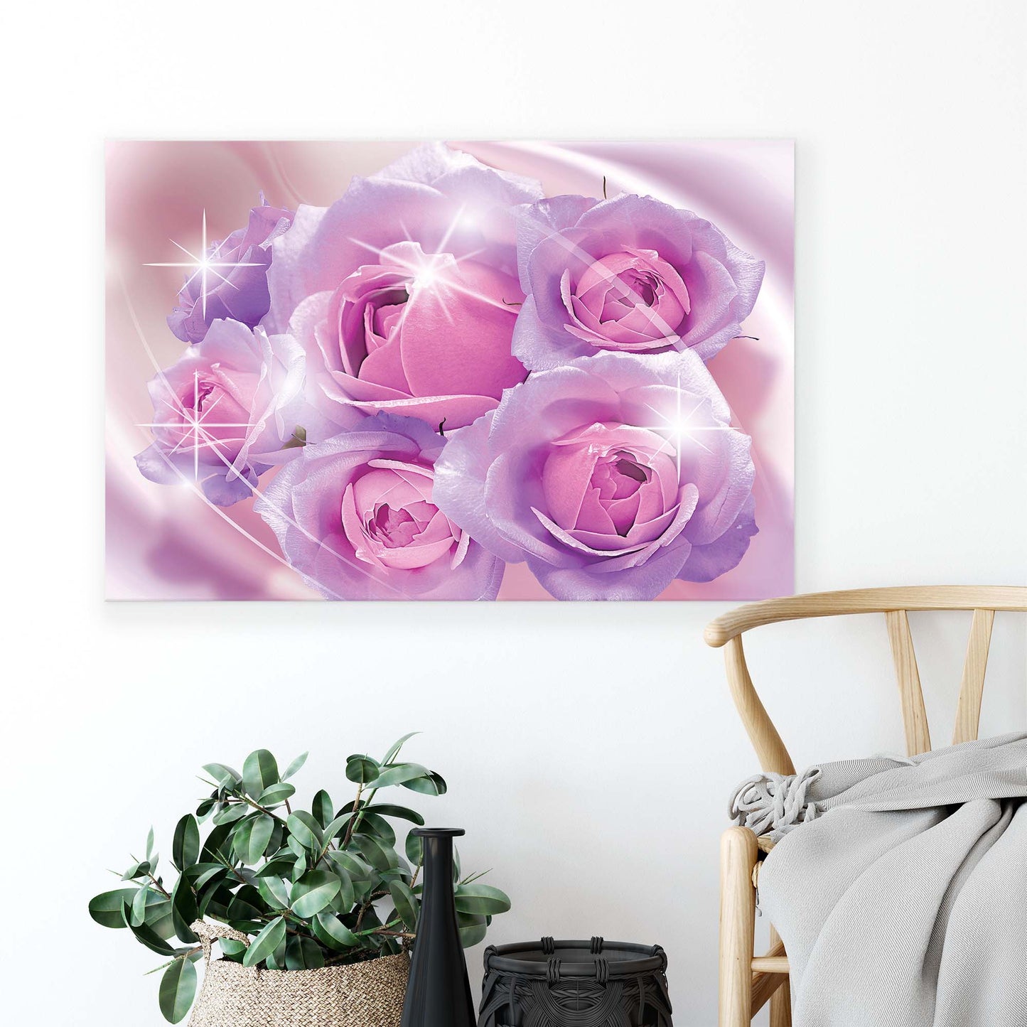 Modern Flowers, Nature, & Swirls Canvas Photo Print - USTAD HOME