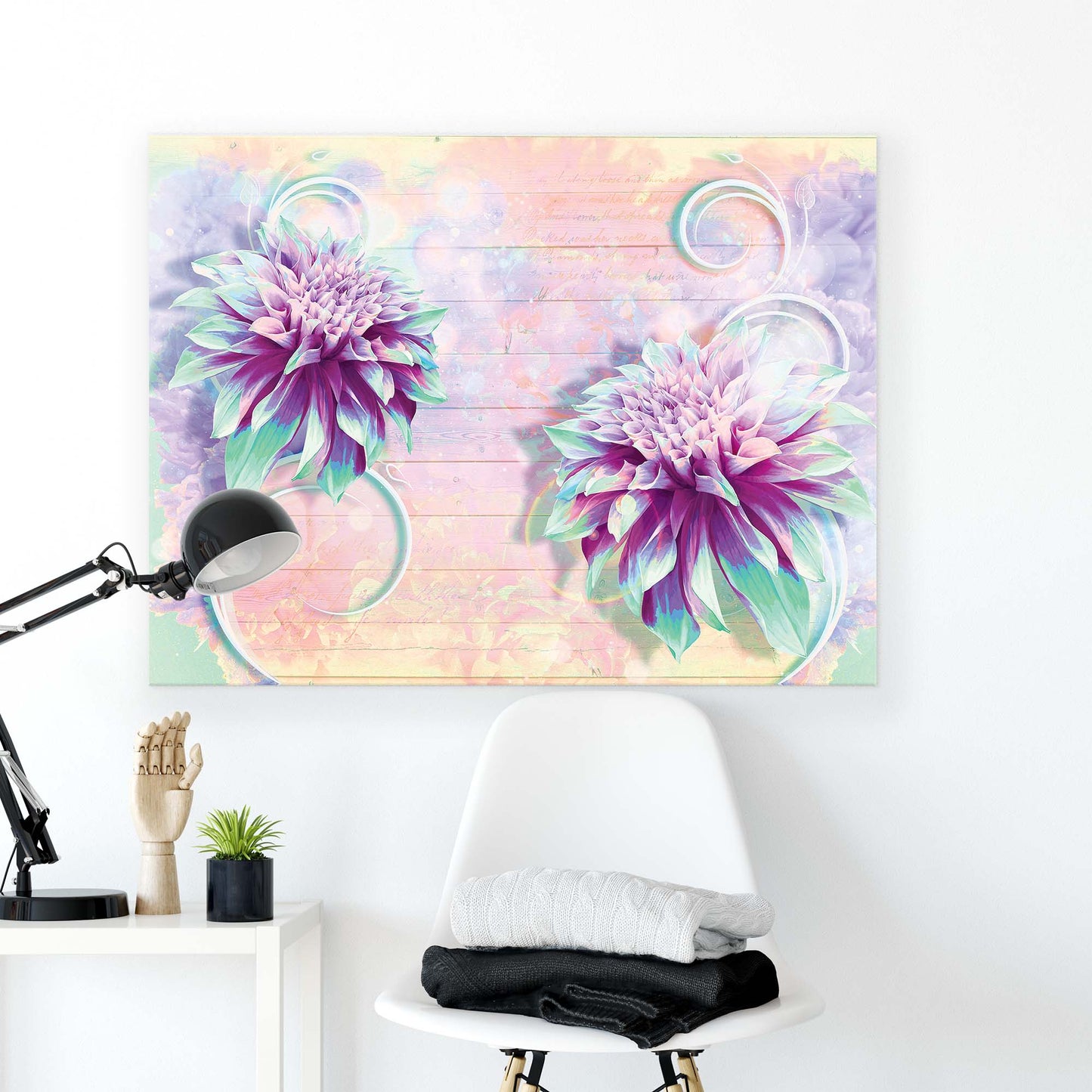 Modern Flowers, Nature, & Swirls Canvas Photo Print