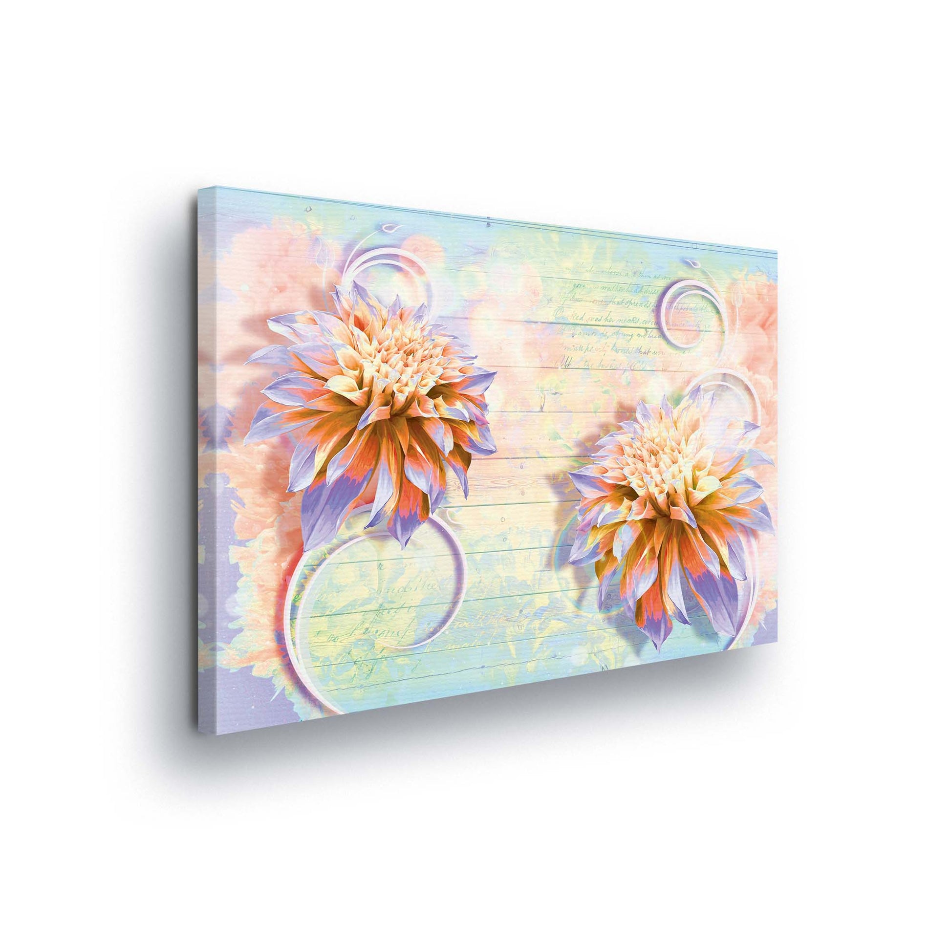 Modern Flowers, Nature, & Swirls Canvas Photo Print - USTAD HOME