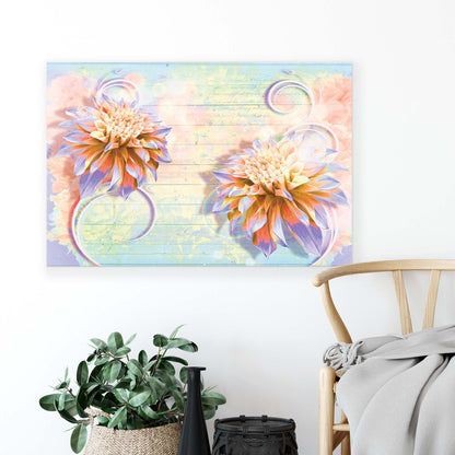 Modern Flowers, Nature, & Swirls Canvas Photo Print - USTAD HOME