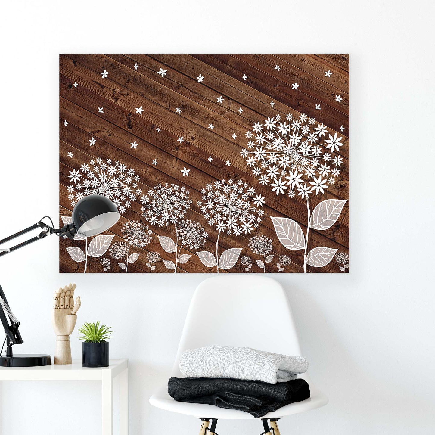 Modern Flowers, Nature, & Swirls Canvas Photo Print