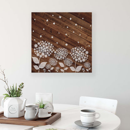 Modern Flowers, Nature, & Swirls Canvas Photo Print