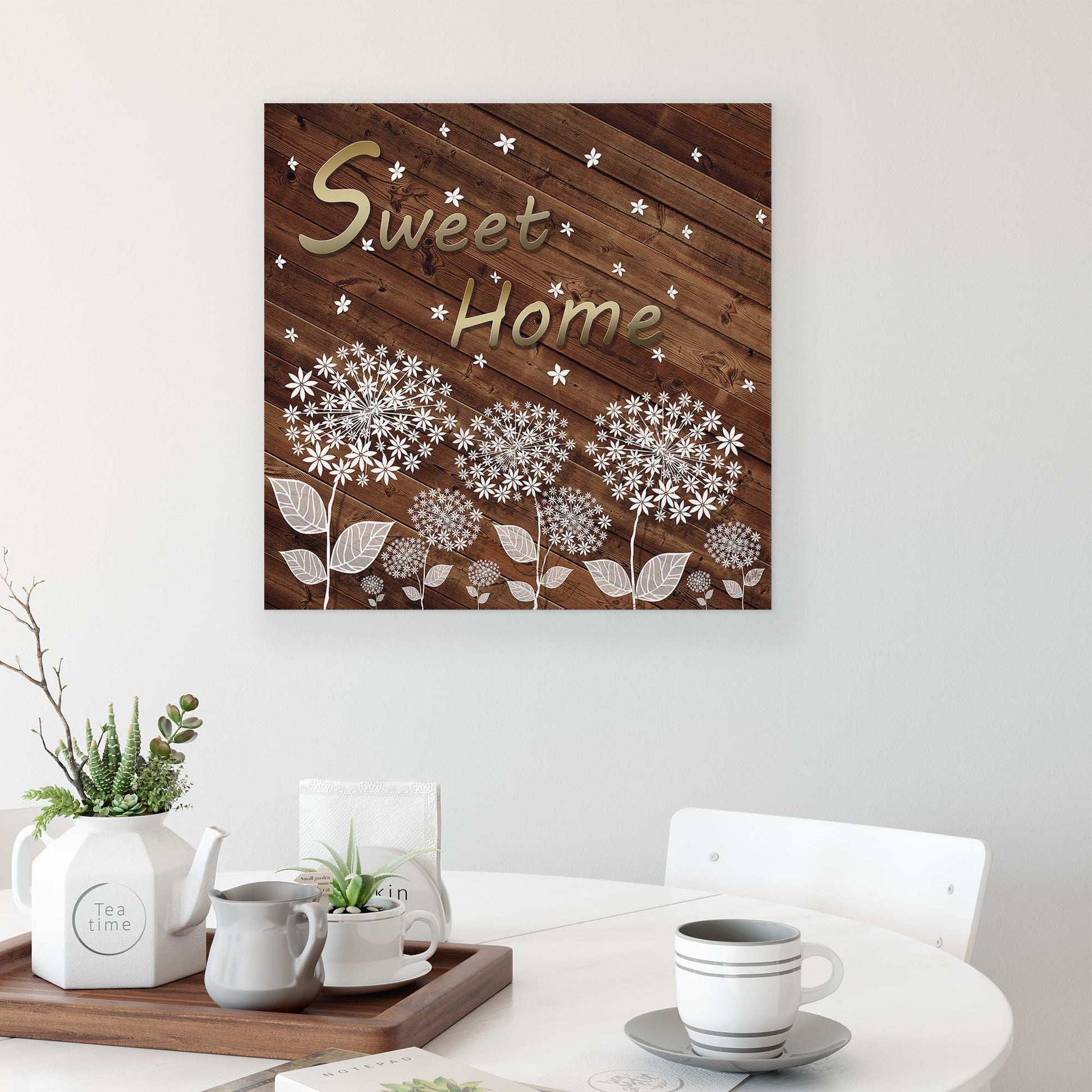 Modern Flowers, Nature, & Swirls Canvas Photo Print - USTAD HOME