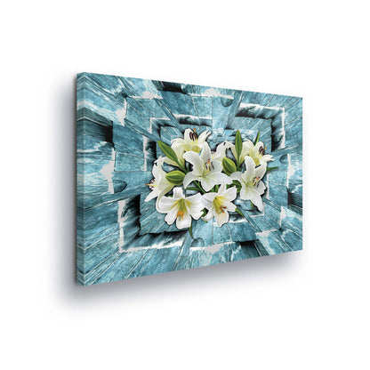 Modern Flowers, Nature, & Swirls Canvas Photo Print