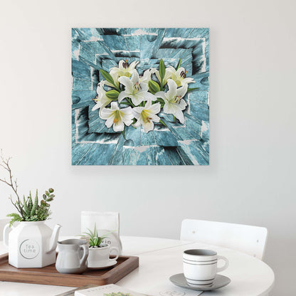 Modern Flowers, Nature, & Swirls Canvas Photo Print