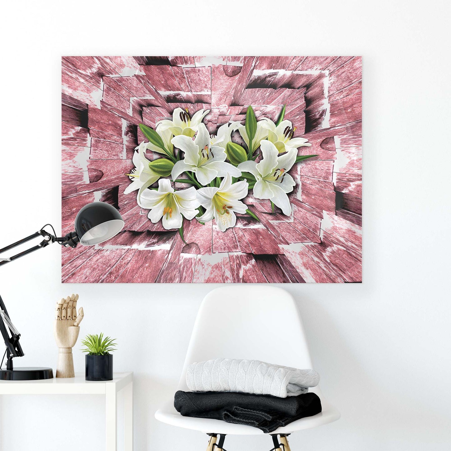 Modern Flowers, Nature, & Swirls Canvas Photo Print