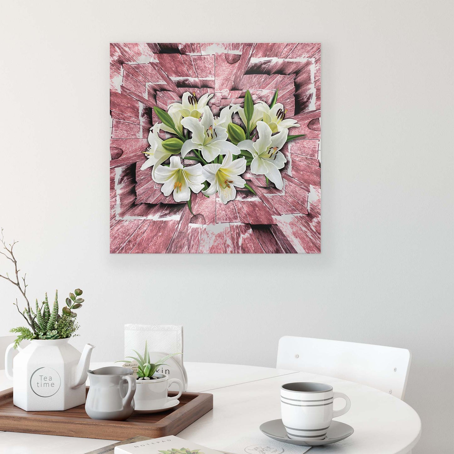 Modern Flowers, Nature, & Swirls Canvas Photo Print