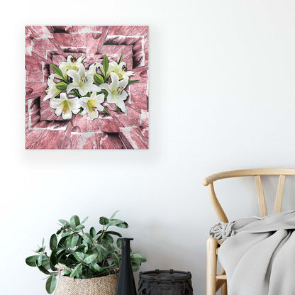 Modern Flowers, Nature, & Swirls Canvas Photo Print