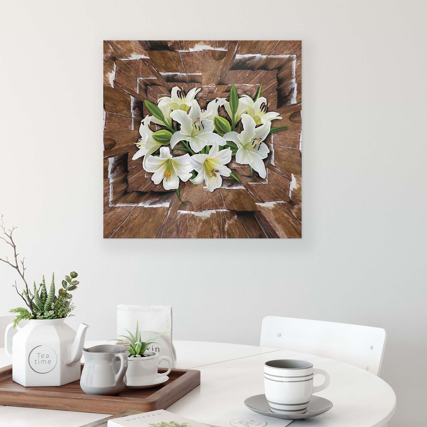 Modern Flowers, Nature, & Swirls Canvas Photo Print - USTAD HOME