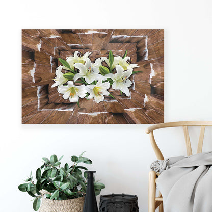 Modern Flowers, Nature, & Swirls Canvas Photo Print - USTAD HOME