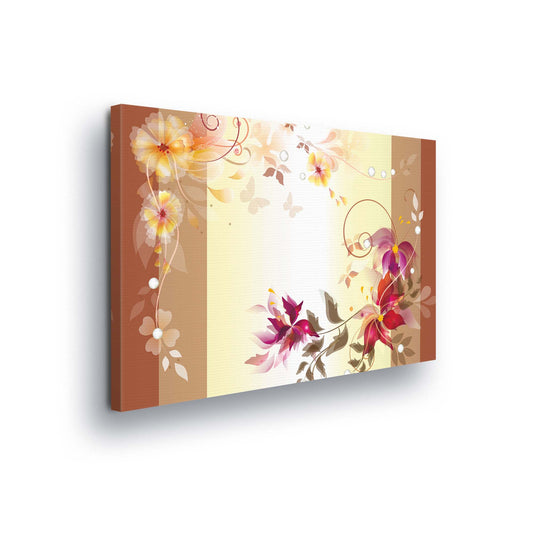 Modern Flowers, Nature, & Swirls Canvas Photo Print