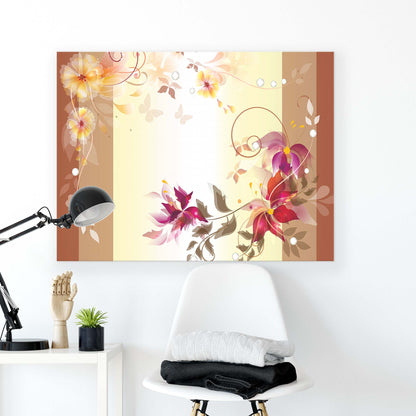 Modern Flowers, Nature, & Swirls Canvas Photo Print