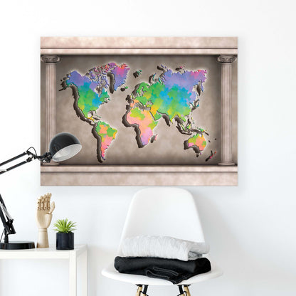 Maps Canvas Photo Print - USTAD HOME