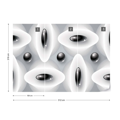 3D Abstract Pattern Photo Wallpaper Wall Mural - USTAD HOME