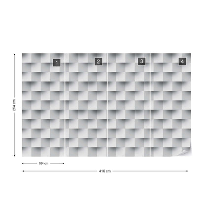 3D Brick Illusion Pattern Photo Wallpaper Wall Mural - USTAD HOME