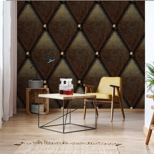 3D Leather Luxury Texture Photo Wallpaper Wall Mural - USTAD HOME