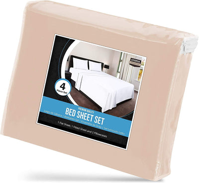 Bed Sheet Set Soft Brushed Microfibre Fabric - USTAD HOME