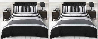 Striped Quilt Duvet Cover Pillowcase Bed Set - USTAD HOME