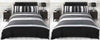 Striped Quilt Duvet Cover Pillowcase Bed Set - USTAD HOME