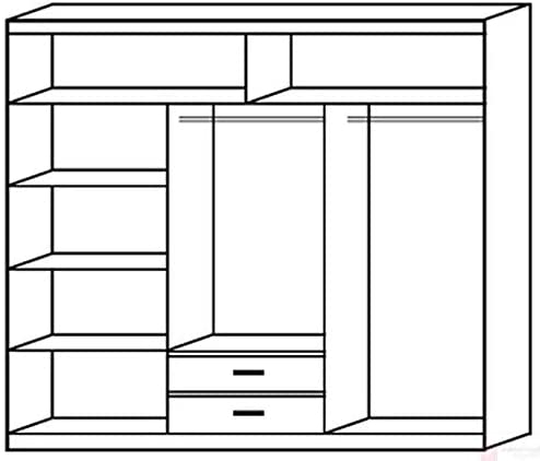 White Sliding Door Wardrobe with Mirror - USTAD HOME