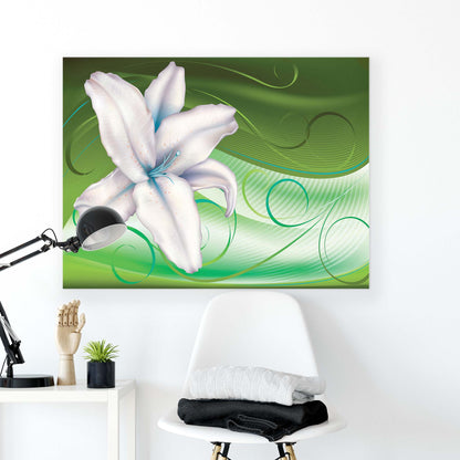 Modern Flowers, Nature, & Swirls Canvas Photo Print