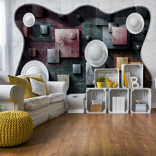 3D Modern Abstract Design Photo Wallpaper Wall Mural - USTAD HOME