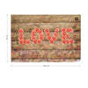 Love Roses Wood Texture Photo Wallpaper Wall Mural - USTAD HOME