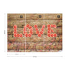 Love Roses Wood Texture Photo Wallpaper Wall Mural - USTAD HOME