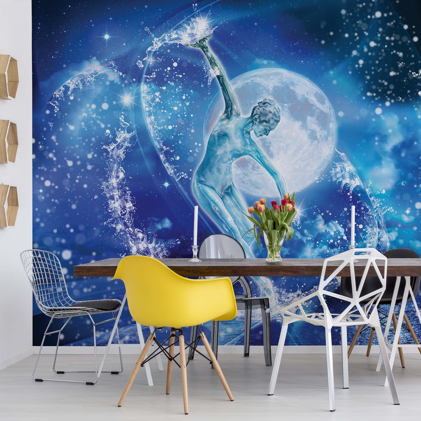 Dancer Moonlight Stars Photo Wallpaper Wall Mural - USTAD HOME