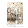 Dandelions And Butterflies Modern Design Sparkles Champagne Colour Photo Wallpaper Wall Mural - USTAD HOME