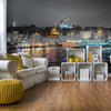 Istanbul Turkey River Reflections At Night Photo Wallpaper Wall Mural - USTAD HOME