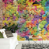 Multicoloured Brick Wall Texture Photo Wallpaper Wall Mural - USTAD HOME