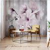 Magnolia Flowers Sparkles Pink Modern Design Photo Wallpaper Wall Mural - USTAD HOME