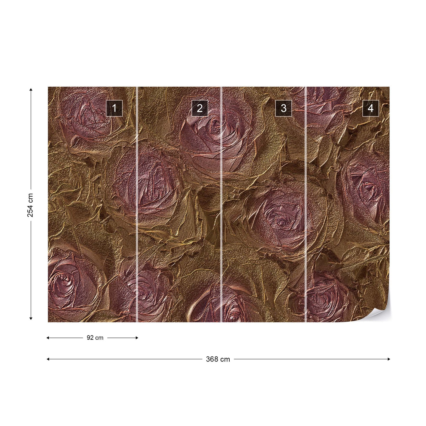 Pink Roses Abstract Texture Photo Wallpaper Wall Mural - USTAD HOME