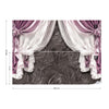 Pink Curtains Luxury Effect Photo Wallpaper Wall Mural - USTAD HOME