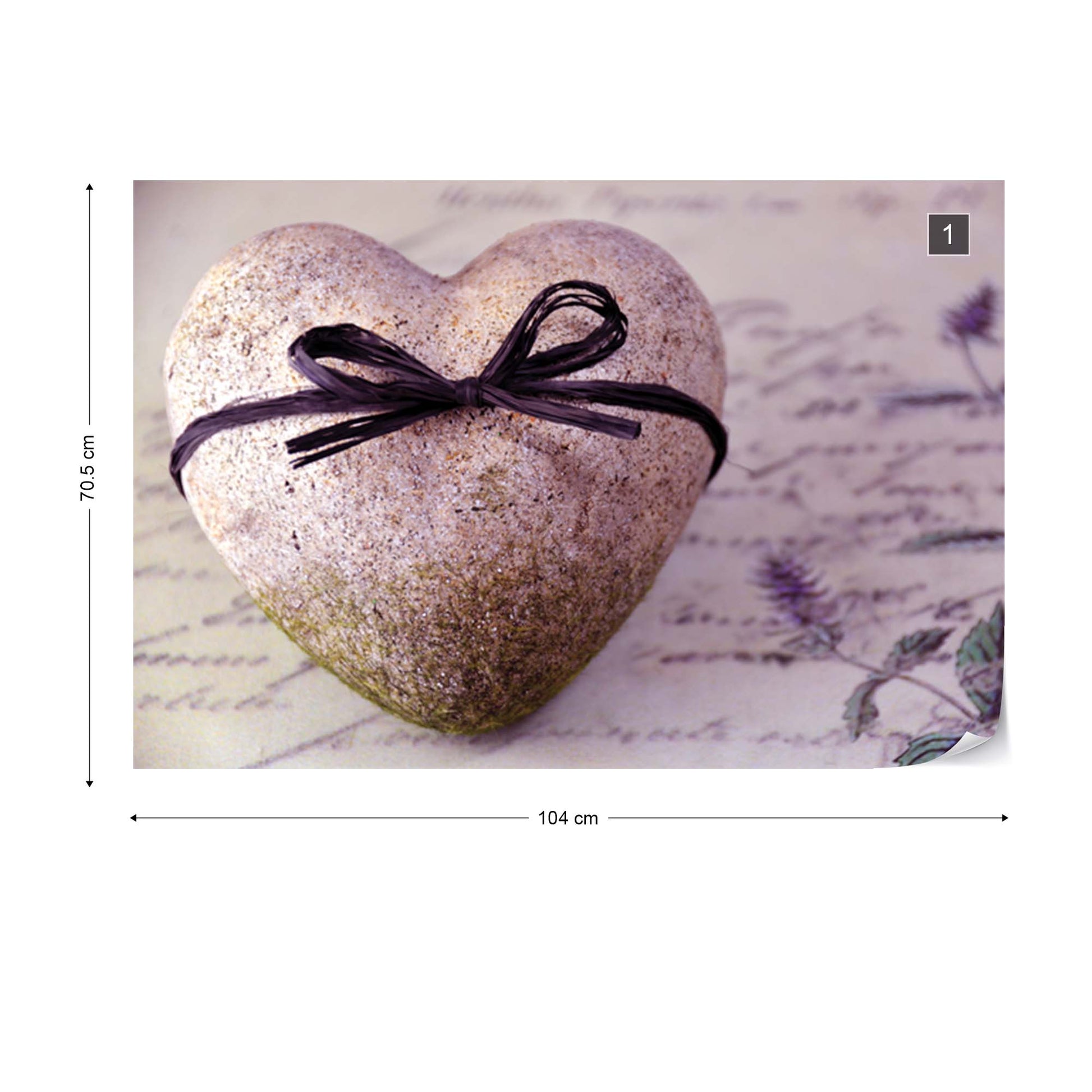 Stone Heart Spa Vintage Chic Photo Wallpaper Wall Mural - USTAD HOME