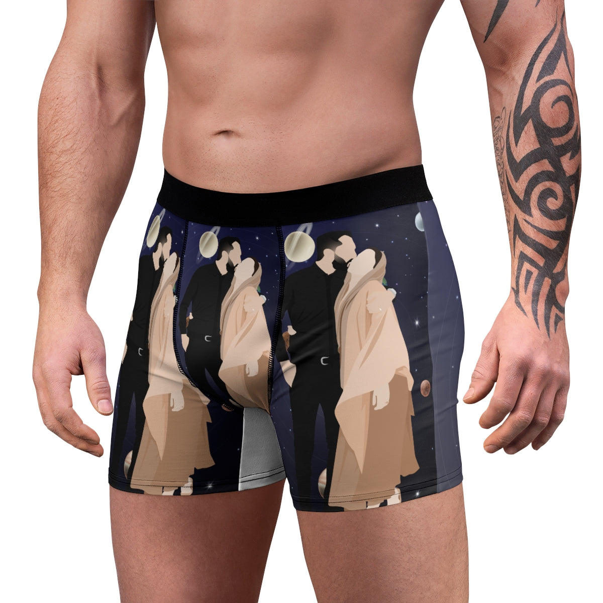 Personalized Faceless Illustration Multi Photo Design Boxer - USTAD HOME