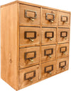 Wooden 12 Drawer Mini Chest with Metal Handles - USTAD HOME
