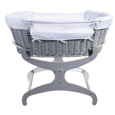 White Cotton Dream Fabric Bedside Crib - USTAD HOME