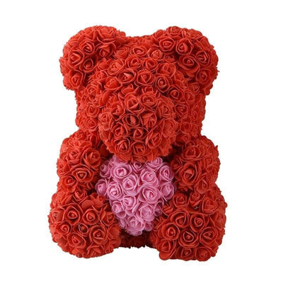 Rose Unicorn Artificial Flowers Teddy Bear - USTAD HOME
