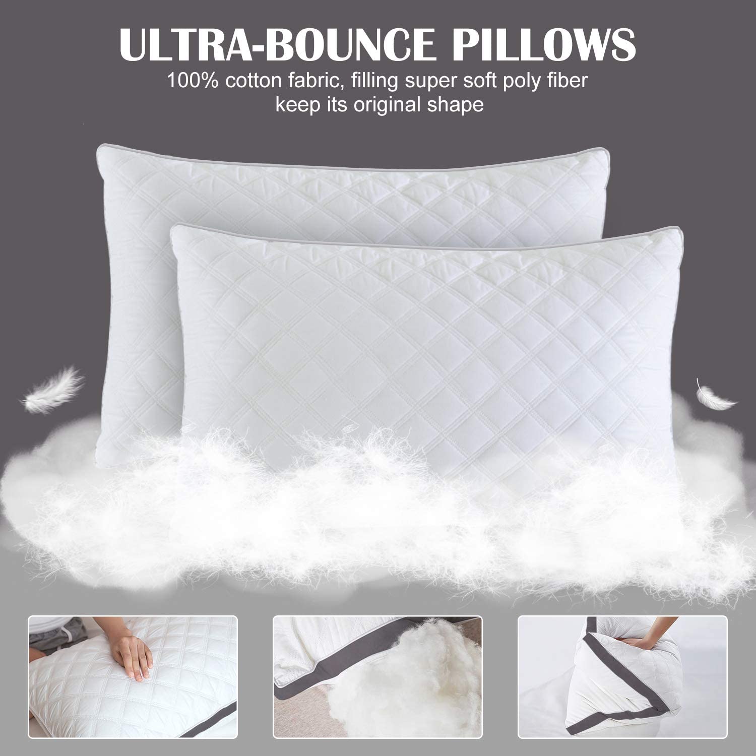 Sleeping Ultrabounce Pillows Pack of 2 - USTAD HOME