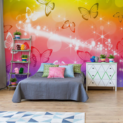 Butterflies Sparkles Photo Wallpaper Wall Mural - USTAD HOME