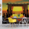 Sunset Paradise Sea Pier Photo Wallpaper Wall Mural - USTAD HOME