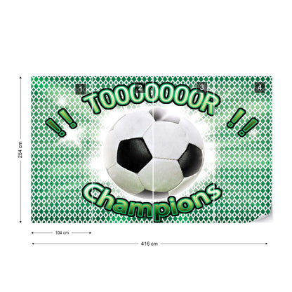 Football Champions Green Photo Wallpaper Wall Mural - USTAD HOME