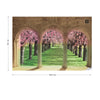 Flowering Trees Cherry Blossom View Through Stone Arches Photo Wallpaper Wall Mural - USTAD HOME