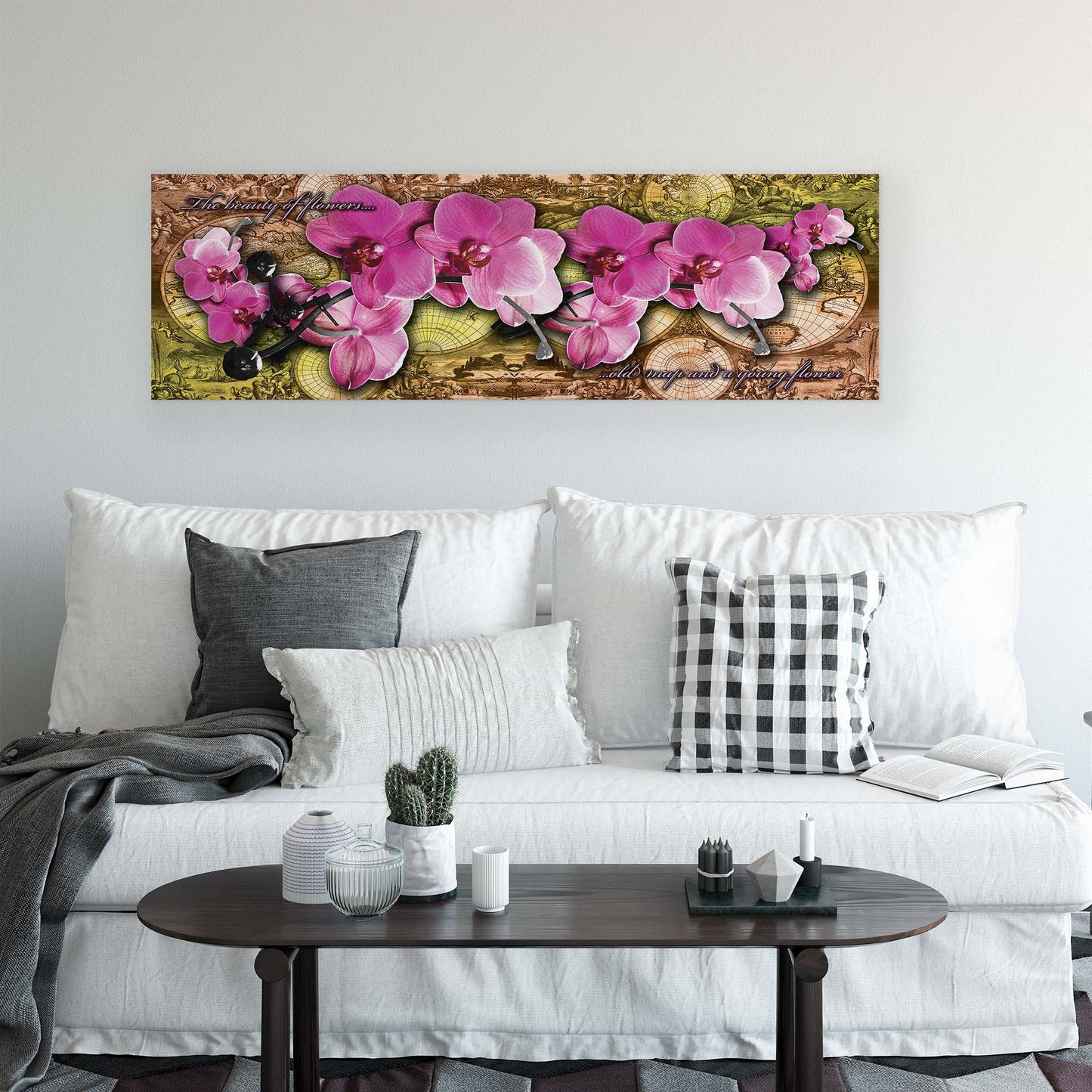 Modern Flowers, Nature, & Swirls Canvas Photo Print - USTAD HOME