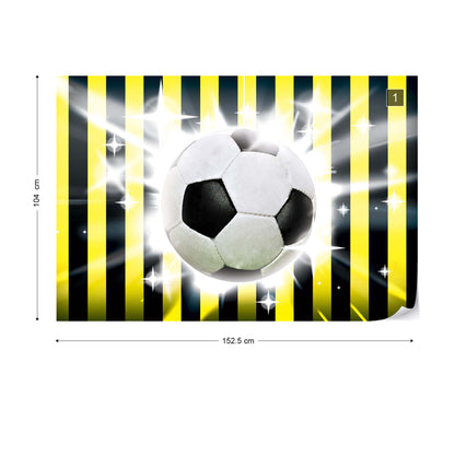 Football Yellow And Black Stripes Photo Wallpaper Wall Mural - USTAD HOME