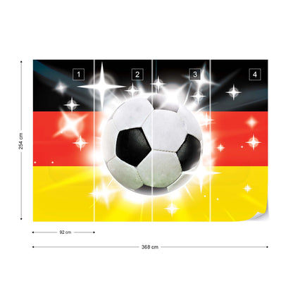 Football German Flag Sparkles Photo Wallpaper Wall Mural - USTAD HOME