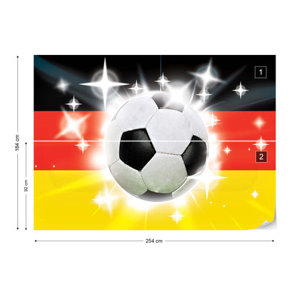 Football German Flag Sparkles Photo Wallpaper Wall Mural - USTAD HOME