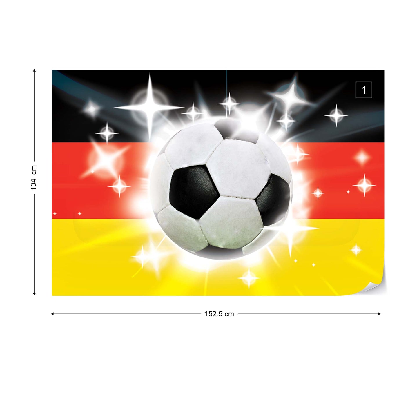 Football German Flag Sparkles Photo Wallpaper Wall Mural - USTAD HOME